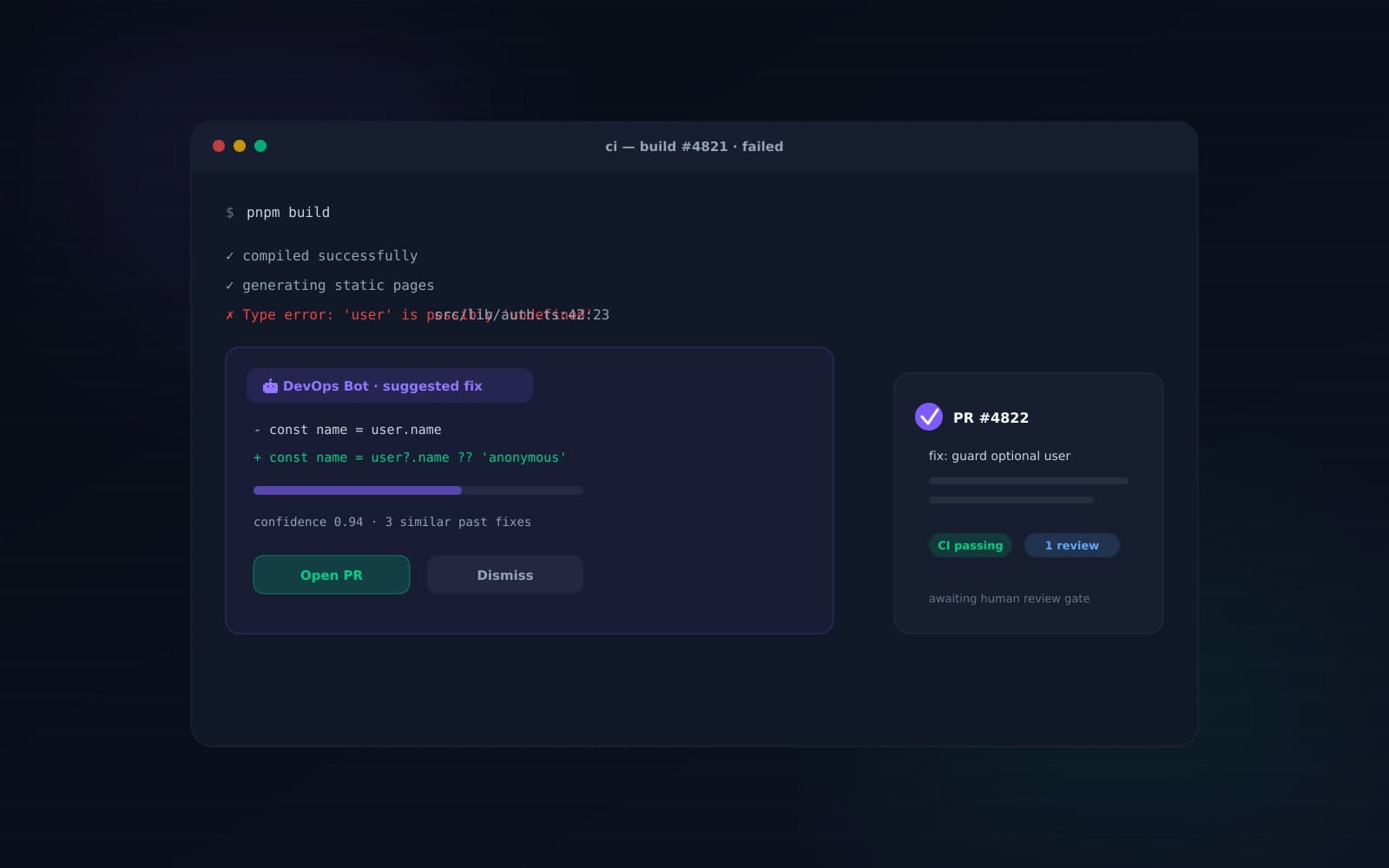 DevOps Pipeline Bot preview